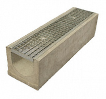 картинка Лоток водоотводный бетонный Standart с решеткой ячеистой сталь оцинкованной (1000x230x290) от магазина
